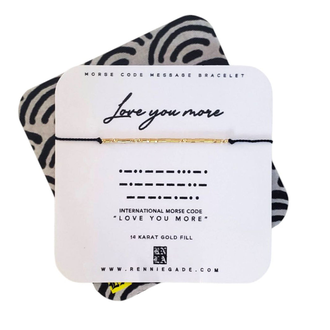 LOVE YOU MORE Morse Code Message Bracelet
