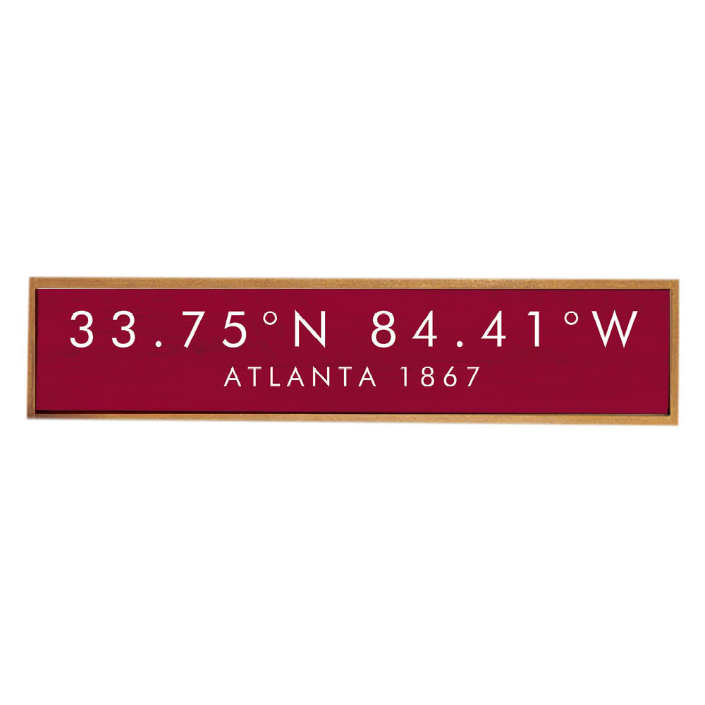 Coordinates Framed Barnwood Sign