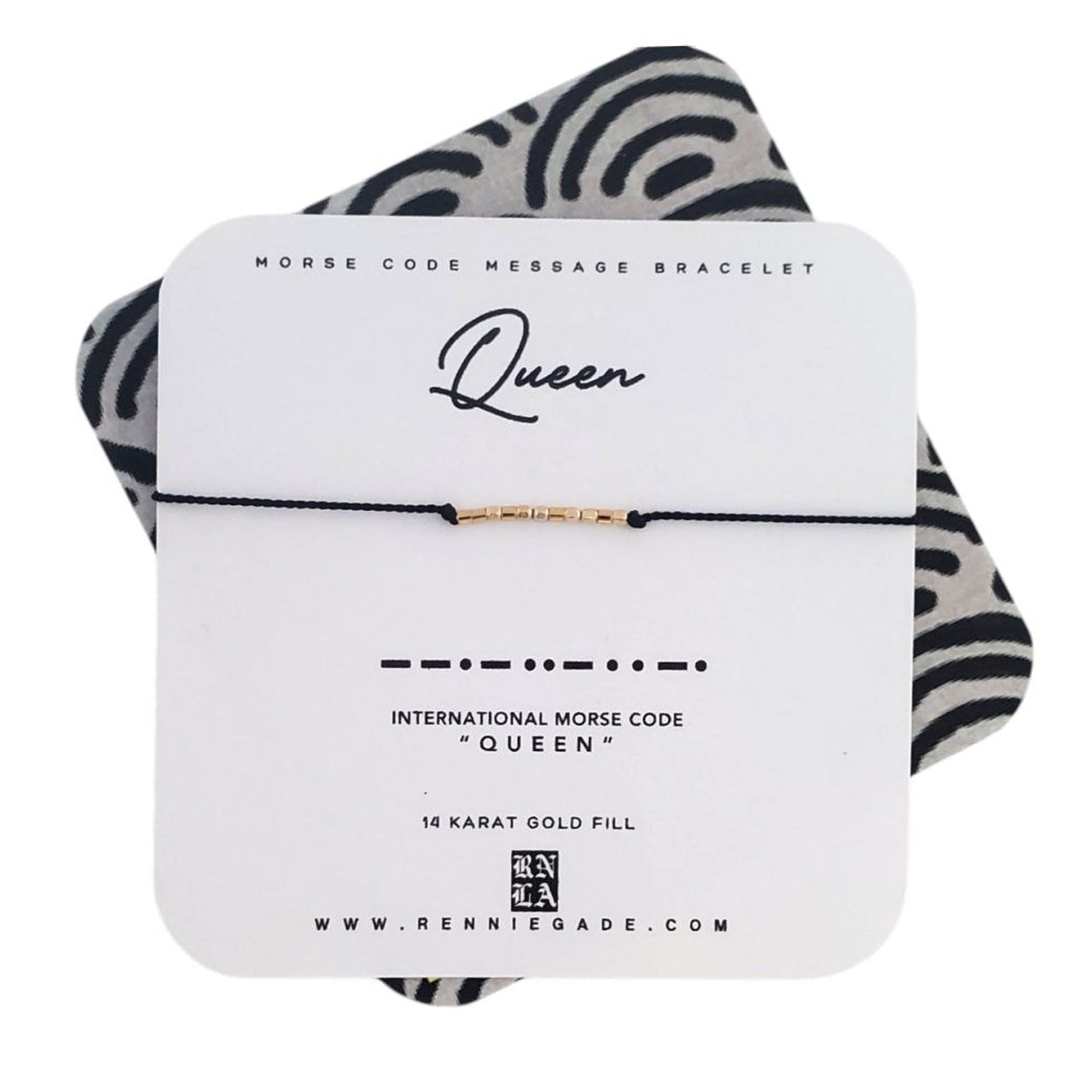 QUEEN Morse Code Message Bracelet