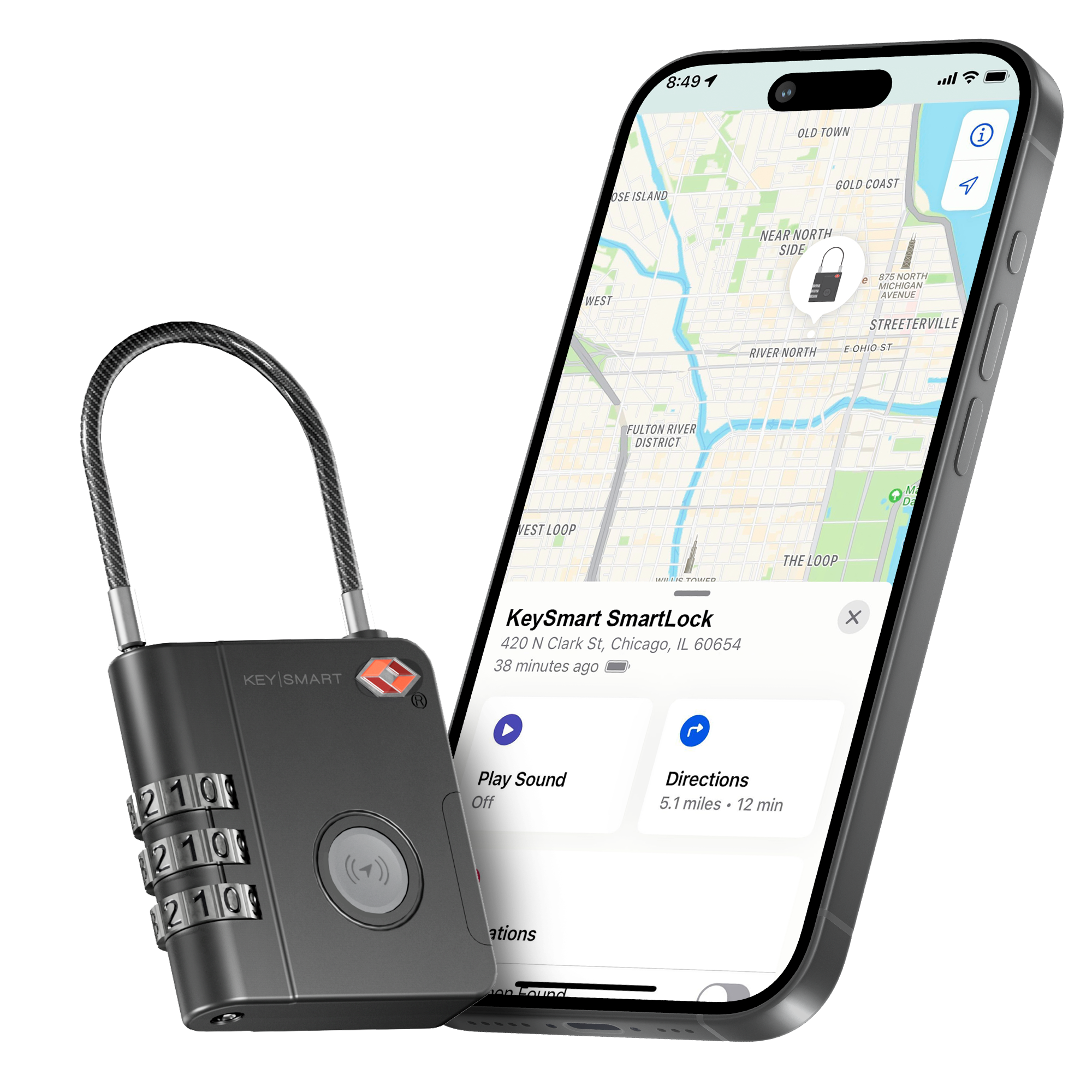 SmartLock | Luggage Lock, Tracking Device, Works With Apple® Find My™