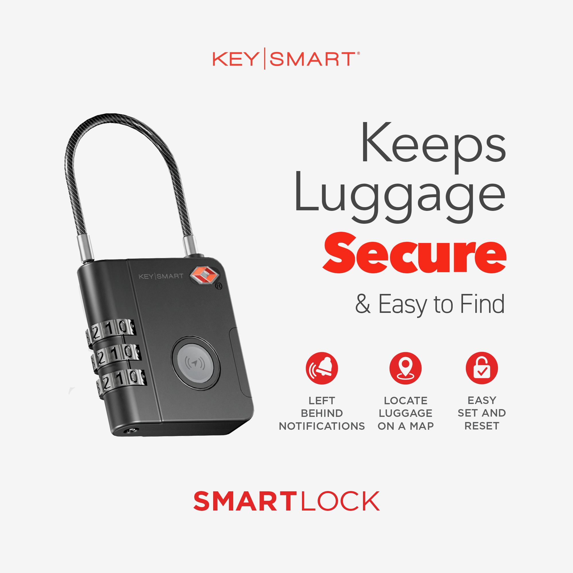 SmartLock | Luggage Lock, Tracking Device, Works With Apple® Find My™