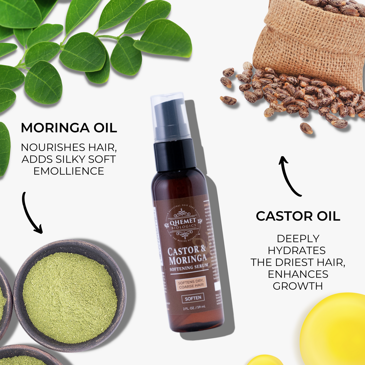 Castor & Moringa Softening Serum