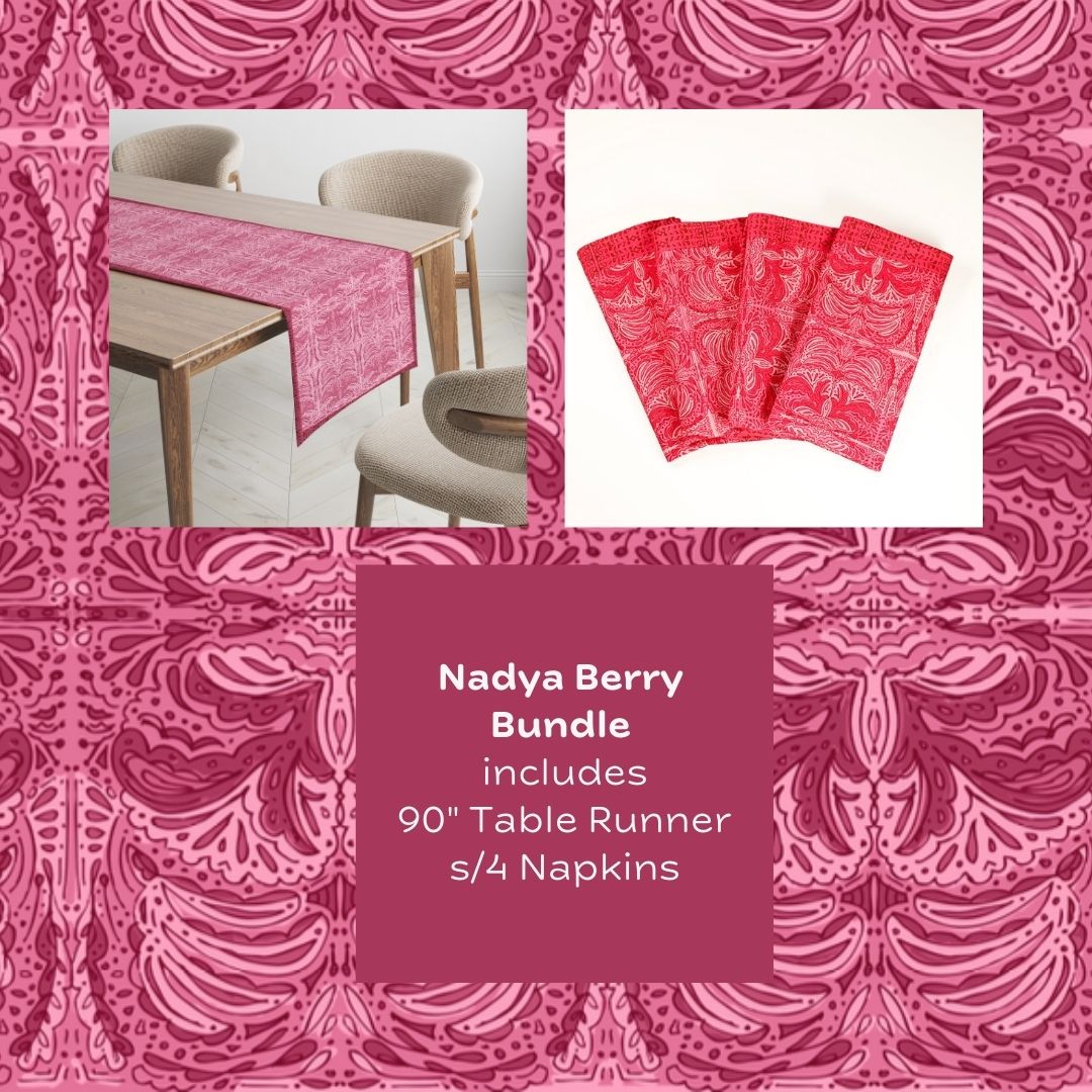 Nadya Berry Bundle | Table Runner and Napkins