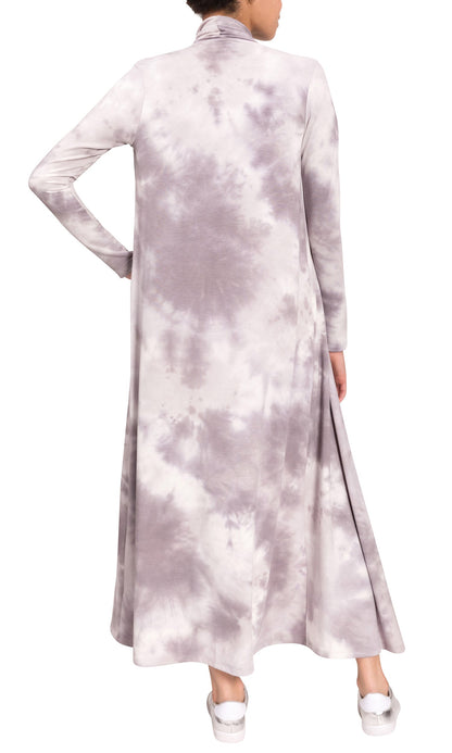 Tonia Duster - Grey and White Tie Dye