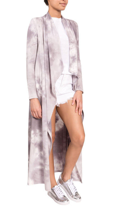 Tonia Duster - Grey and White Tie Dye