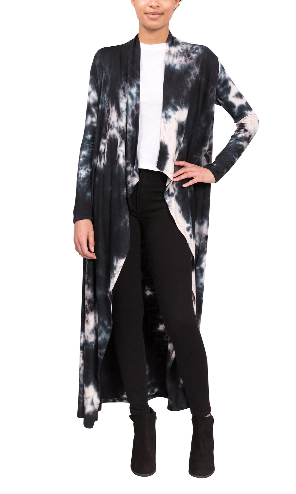 Tonia Duster - Ink and White Tie Dye