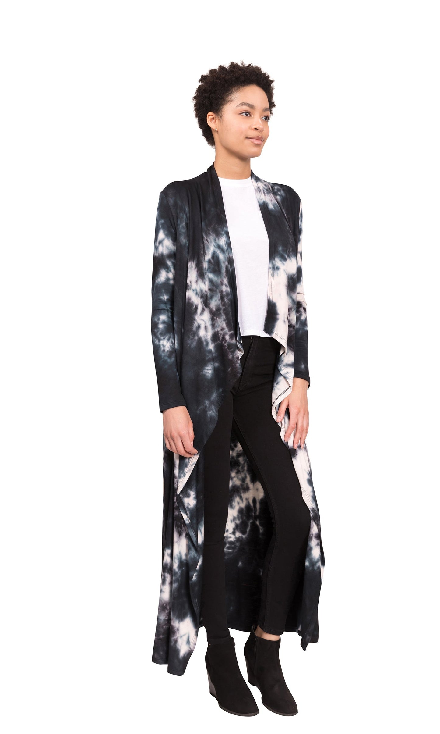 Tonia Duster - Ink and White Tie Dye