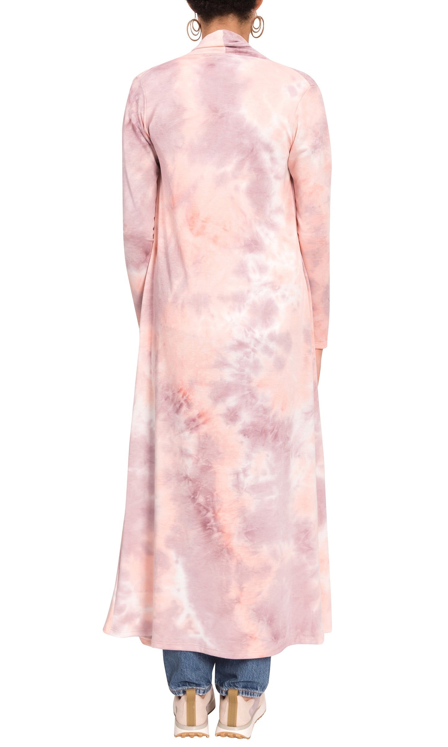 Tonia - Peach/Plum Tie-Dye Duster