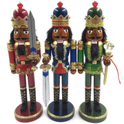 15" Black Bejeweled King Nutcrackers