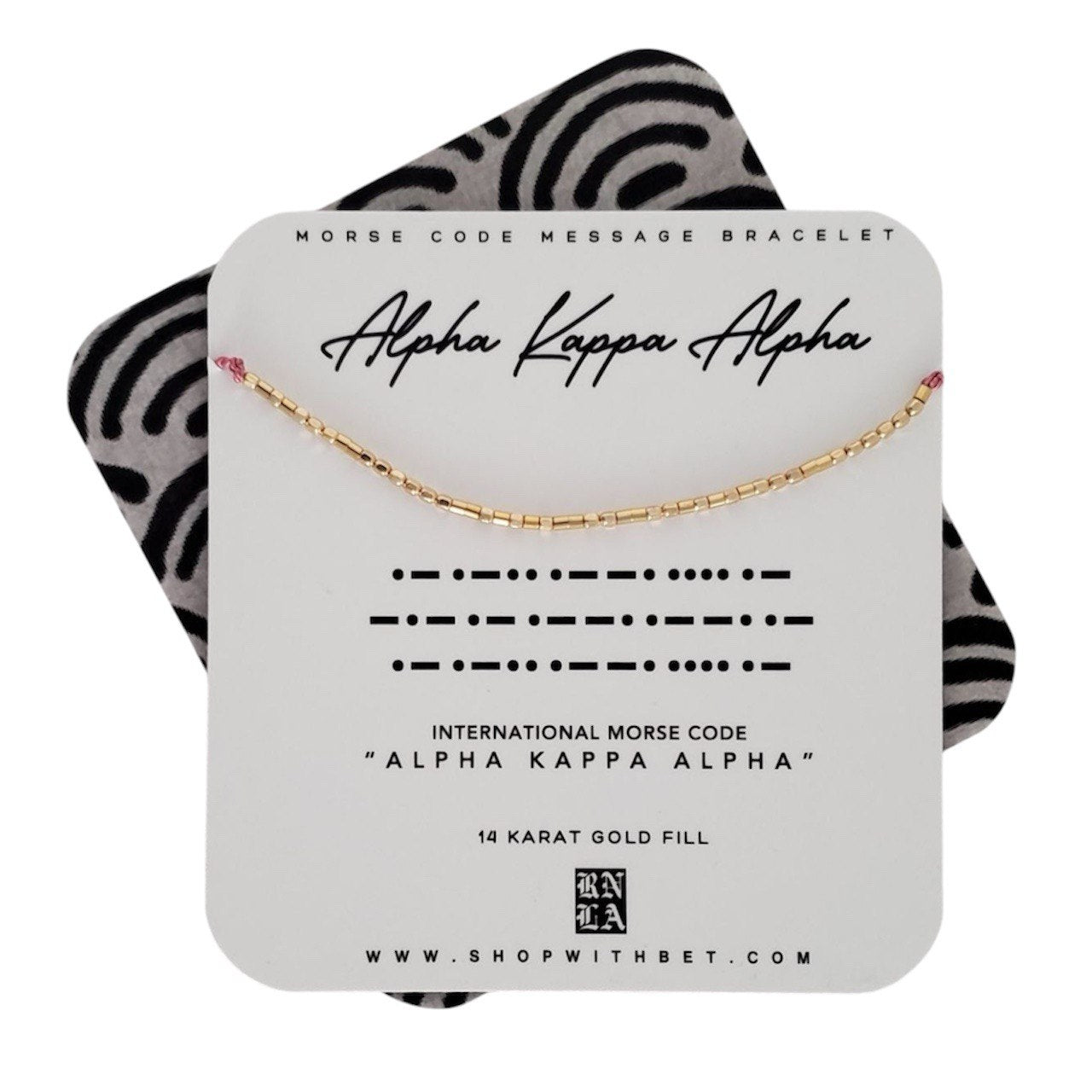 ALPHA KAPPA ALPHA Morse Code Message Bracelet