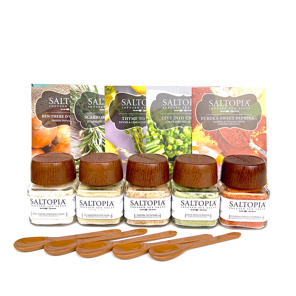 5 Jar Cooks Essential Flavored Salts Set