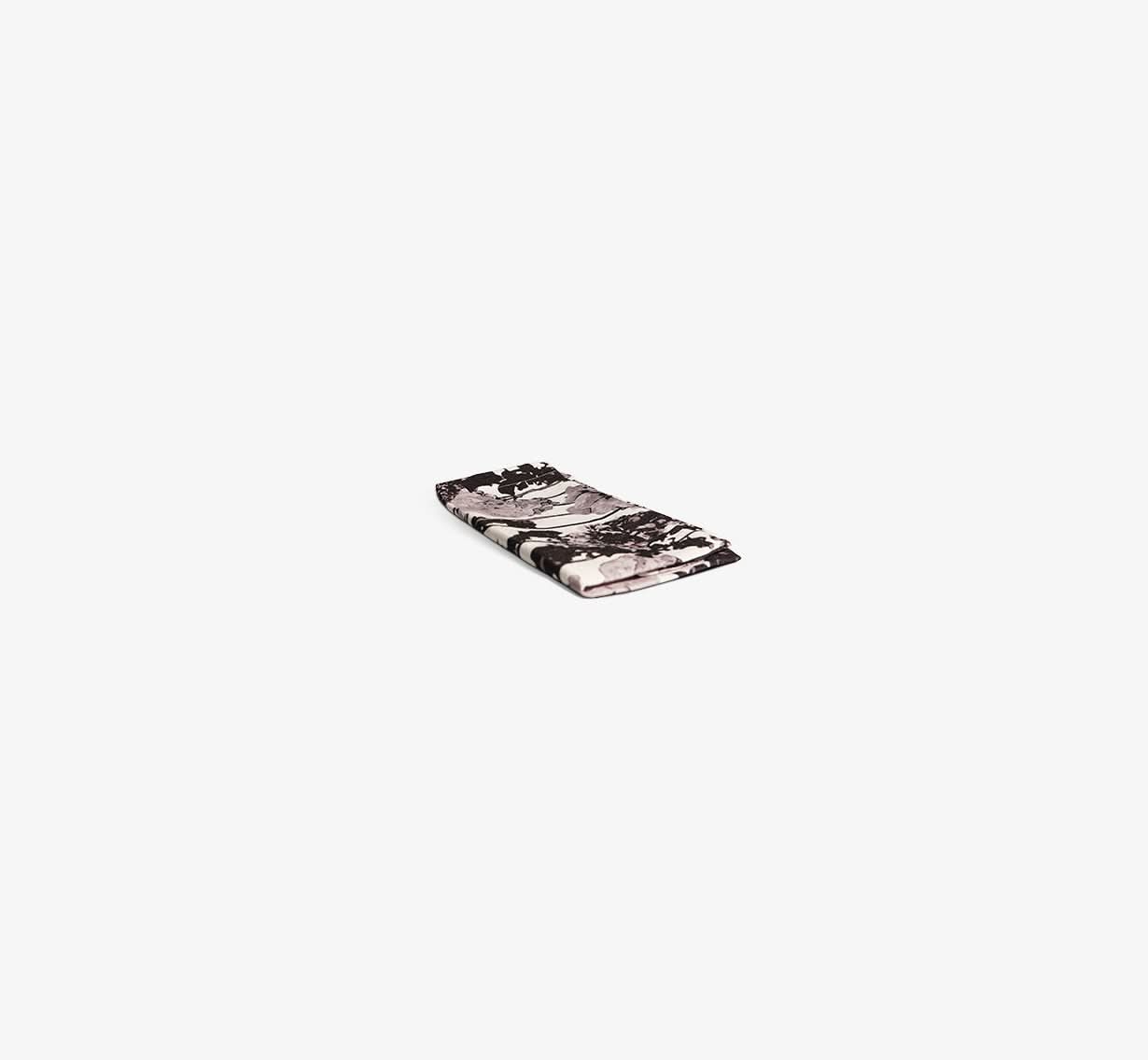 Grayscale Floral Garden Faux Linen Napkin Set of 4