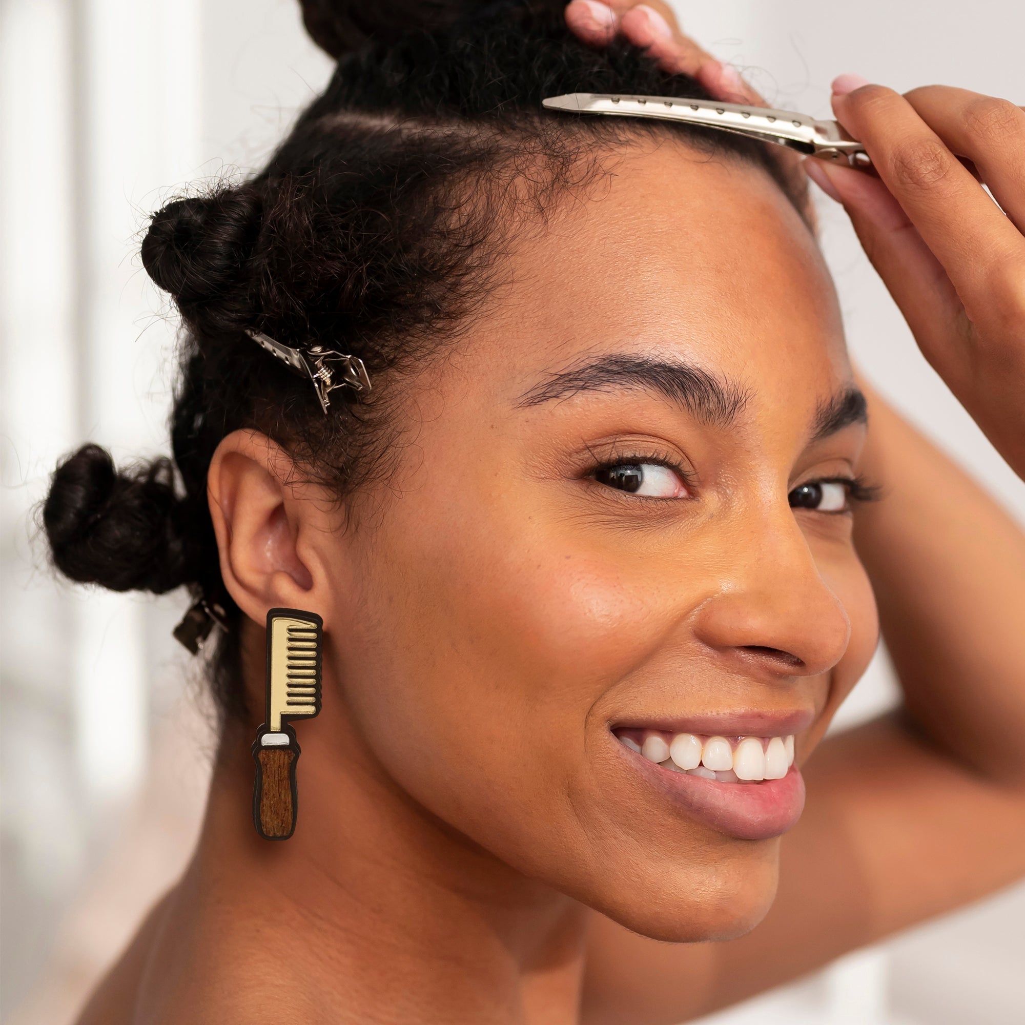 "Hot Comb" Stud Earrings