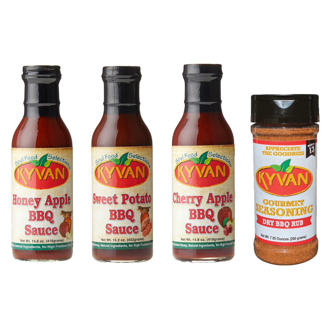 Gourmet BBQ Sauces & Rub - Variety 4 Pack