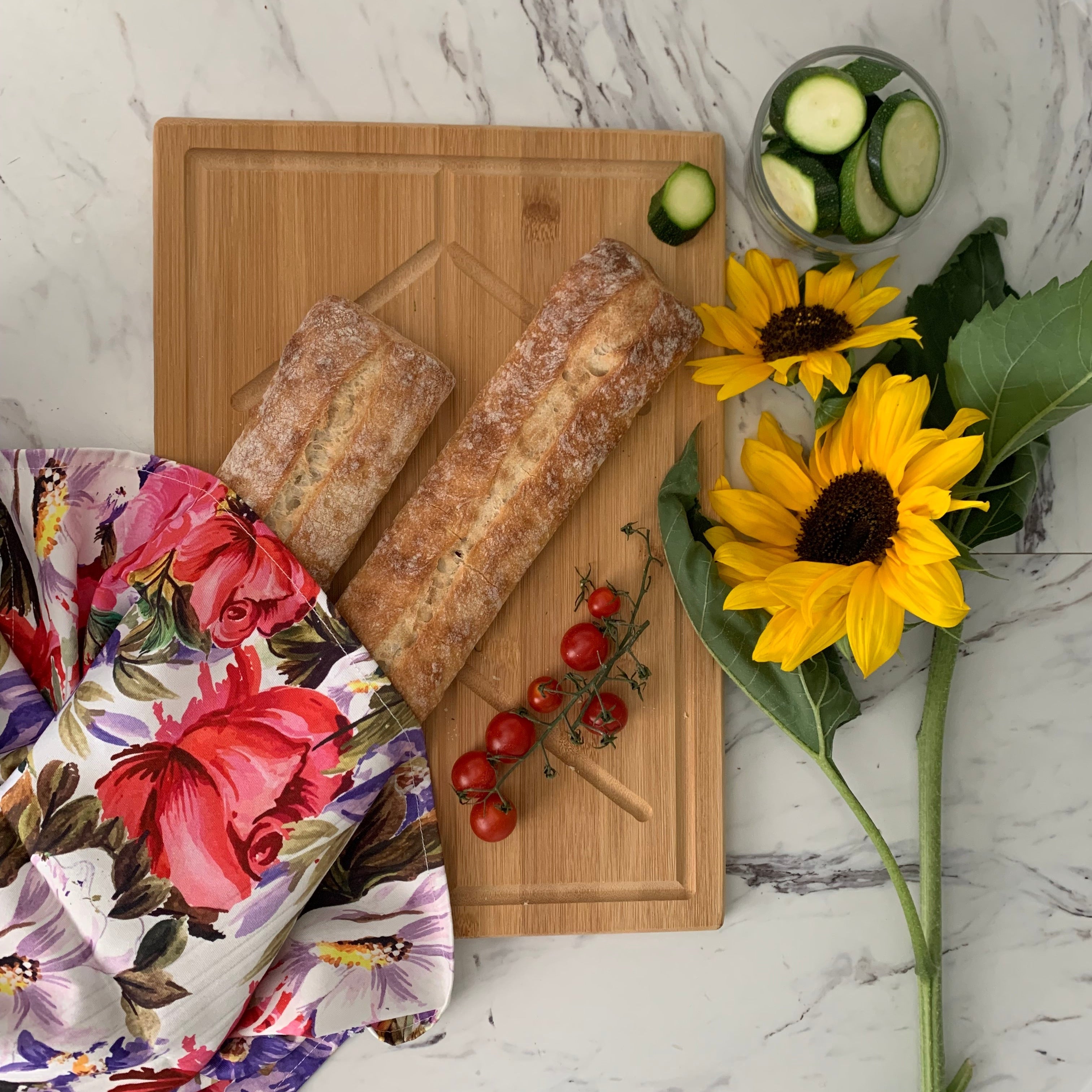 Water Floral - Sure Grip Kitchen Towel
