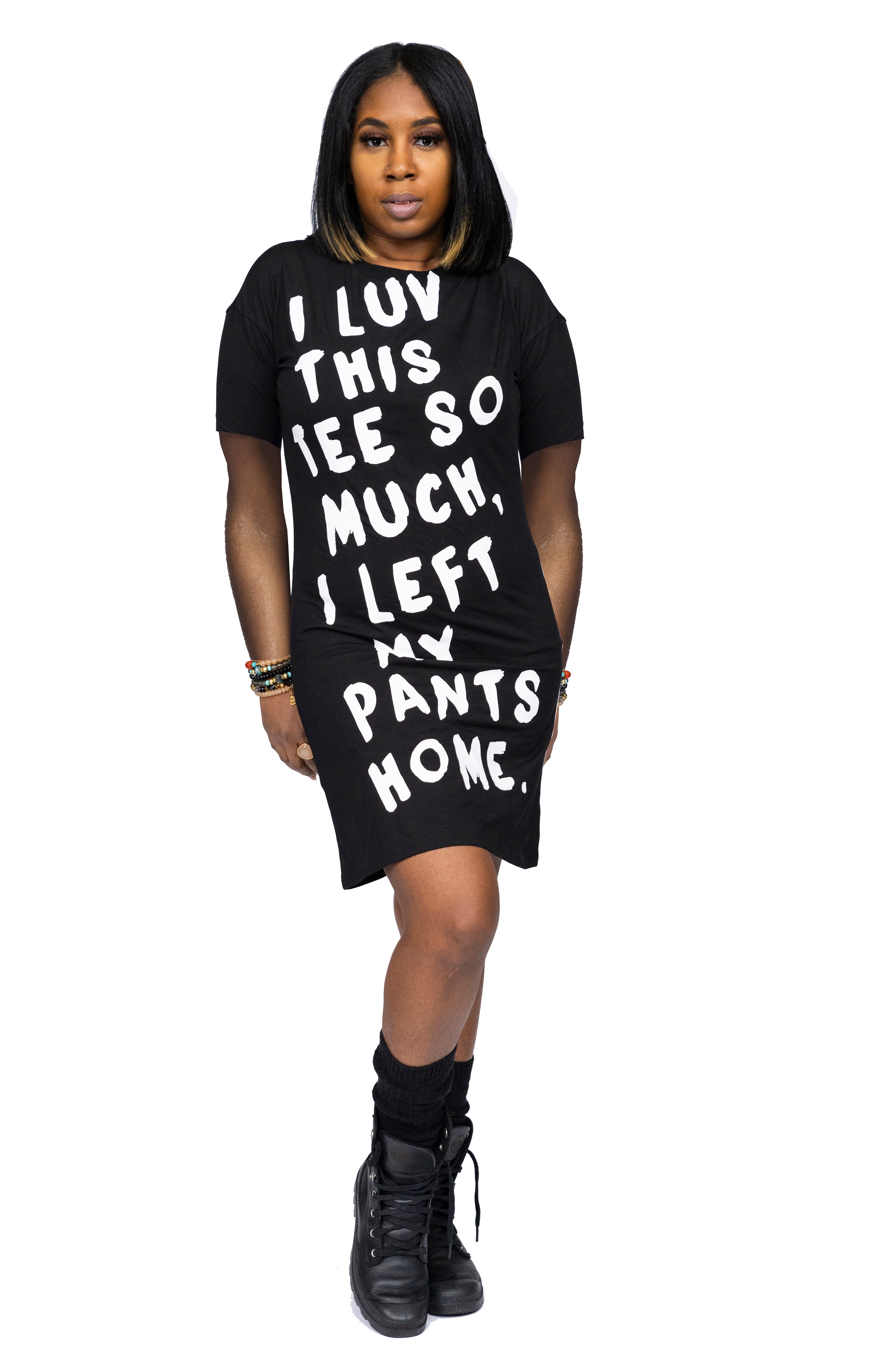 Left My Pants at Home Oversized T-shirt Dress