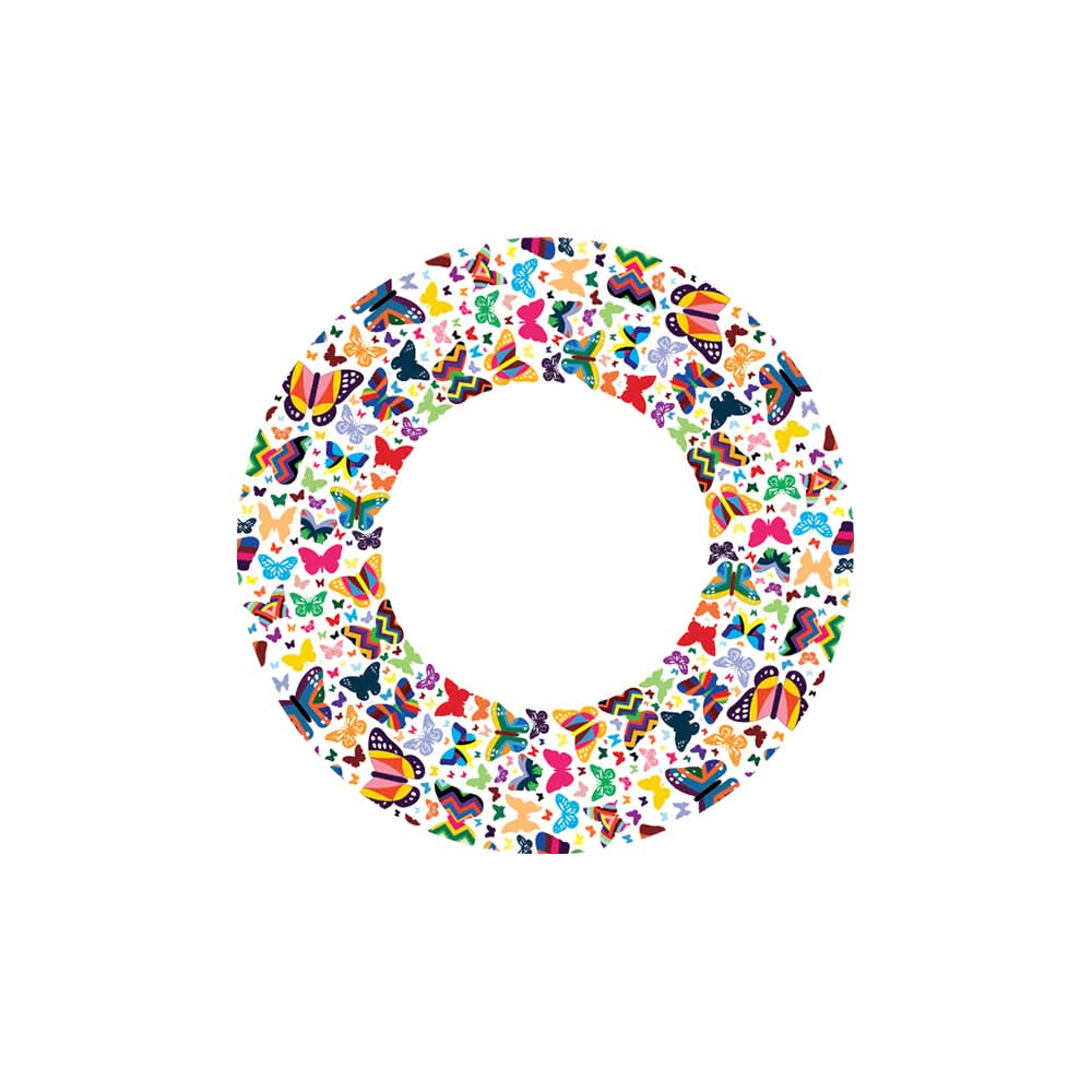 Multicolored Butterflies Vinyl Placemat Set of 4