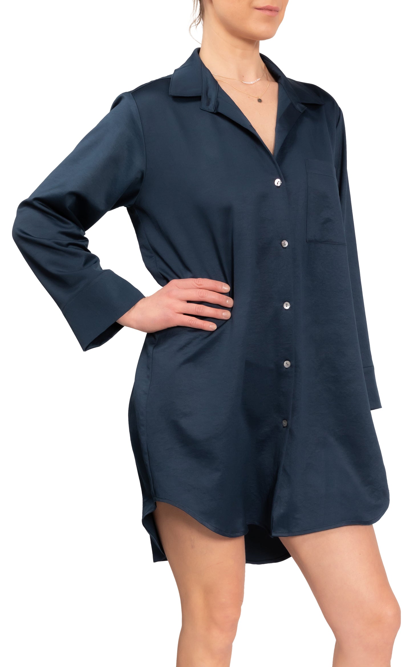 Rick Boyfriend Night Shirt - Cotton Sateen