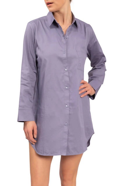 Rick Boyfriend Night Shirt - Cotton Sateen