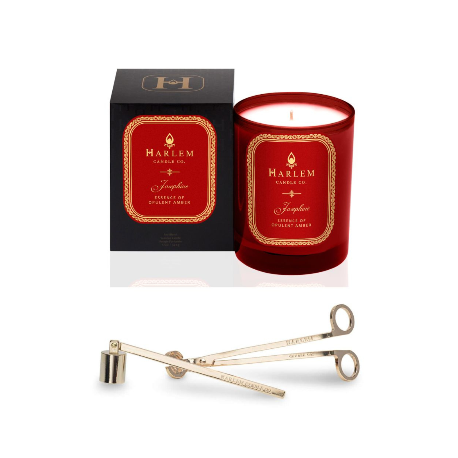 Josephine Luxury Candle + Wick Trimmer and Candle Snuffer Set