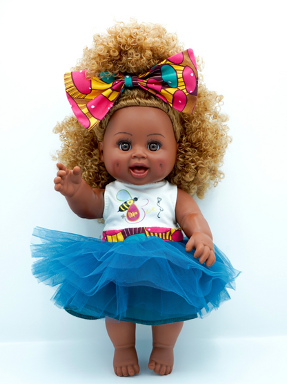 Curly Caramelly Baby Bee Doll