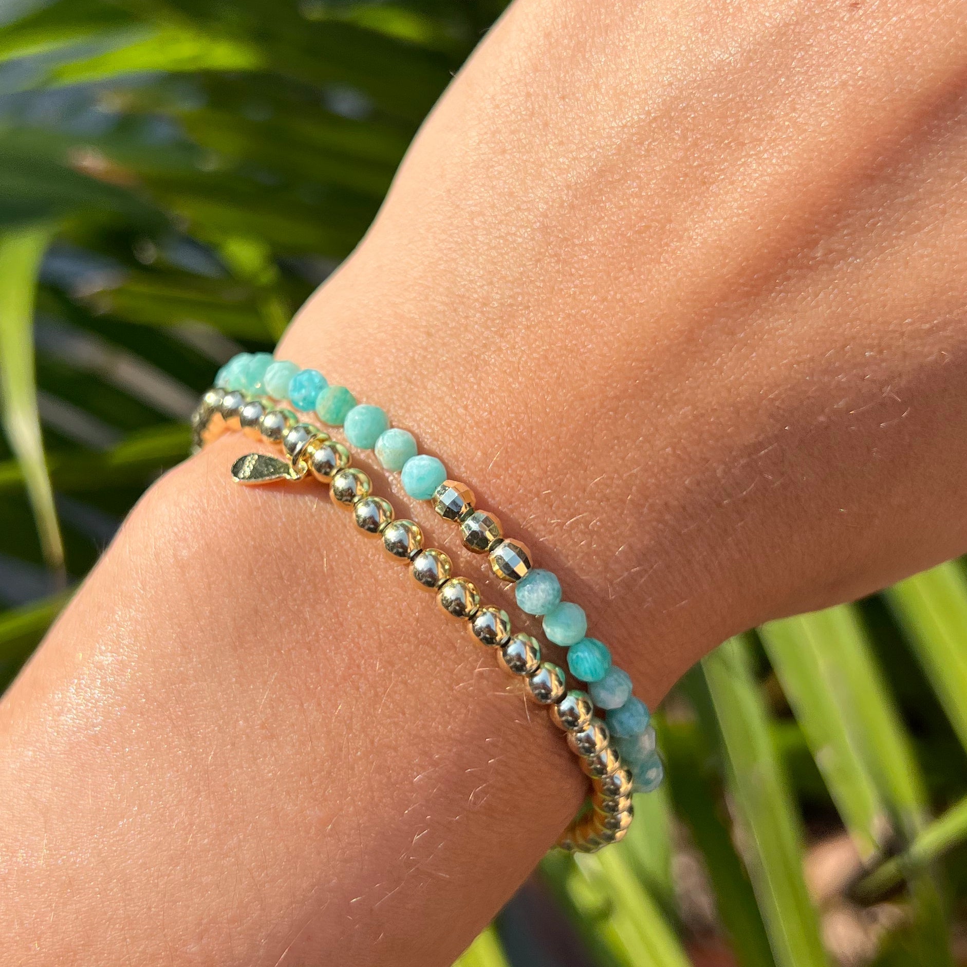 amazonite stacking bracelet 4mm