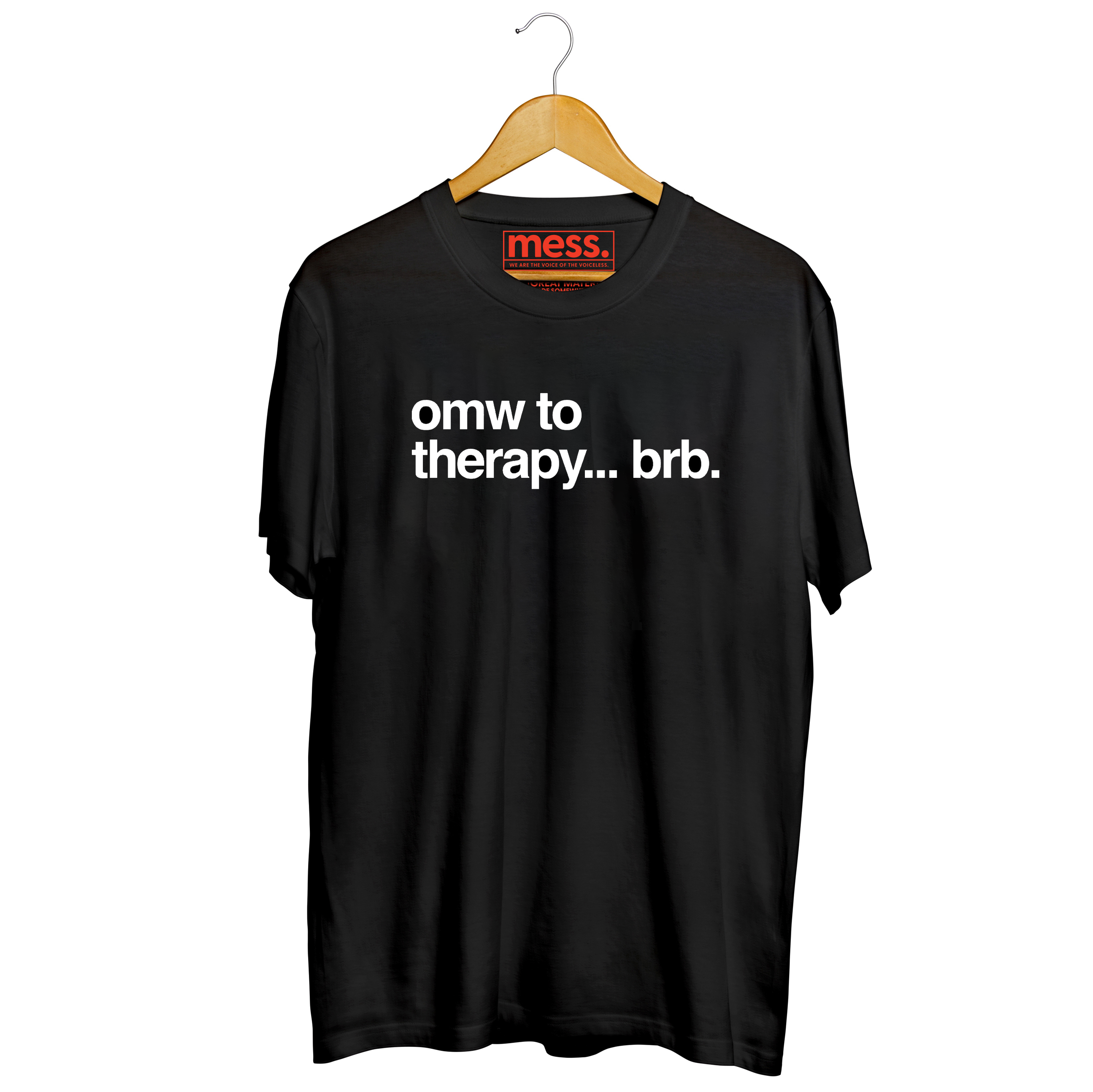 OMW to therapy... BRB! - Cotton Crew Neck