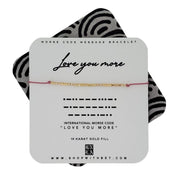 LOVE YOU MORE Morse Code Message Bracelet