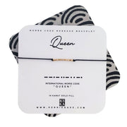 QUEEN Morse Code Message Bracelet