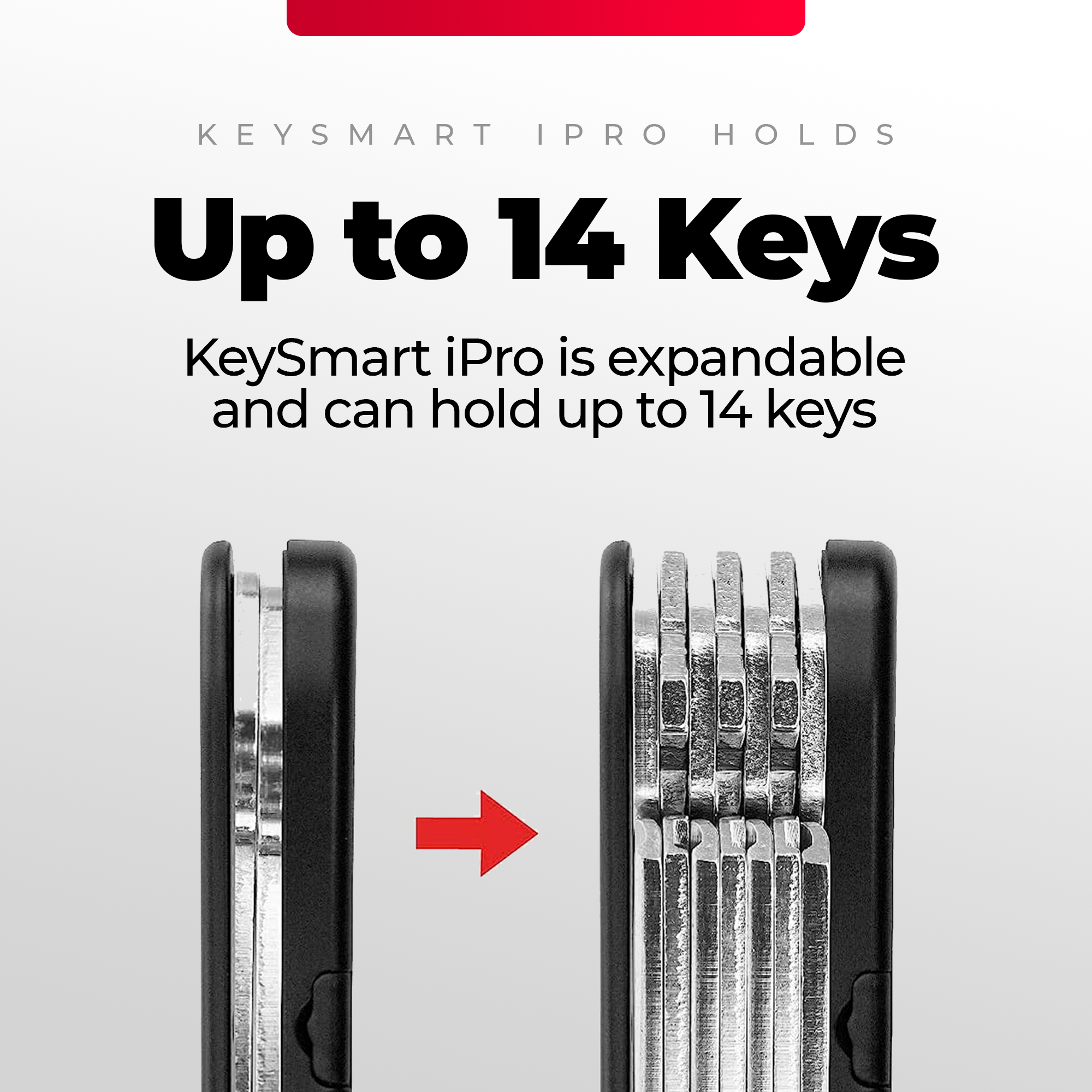 KeySmart® iPro Key Organizer | Works With Apple® Find My™ Network